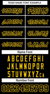 Custom Black Black-Yellow Classic Tops Basketball Jersey